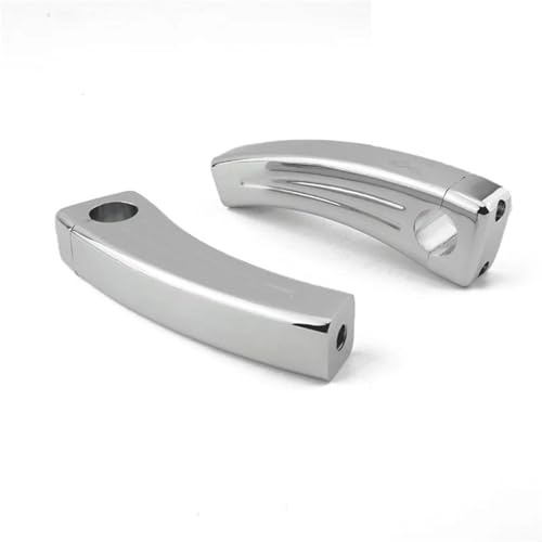 YHGGDN Rehaussement Moto Adaptateur De Fixation pour Rehausseur De Guidon De Moto pour VTX 1300 C Tourer Retro Et VTX 1800N Tourer Retro Pince Rehausse Riser(Argent,10mm)