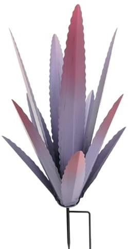 Générique Art De Jardin en Agave en Métal | Sculpture Agave Métal 45cm | Déco Jardin/Intérieur | Piquets De Décorations De Cour À La Maison
