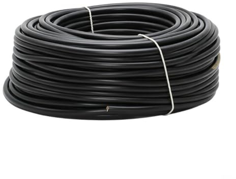 25 metri, Cavo elettrico H05VV-F H05VVF sezione 4x1,5 mm mmq 4G1.5, nero, 4 conduttori, 380V 400V CPR, uso interno, alimentazione, prolunghe, elettrodomestici, ambienti umidi