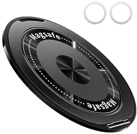 Soporte Magnético de Dedo, Anillo Móvil con Metal, Rotación de 360°, Imán Magnético Doble Cara, Soporte para Anillo de Agarre para teléfono, Universal Portátil, para lPhone y Androld