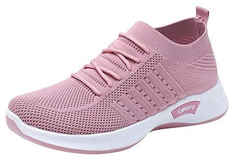 Zapatillas de deporte para mujer, color negro, suela suave, transpirable, zapatillas de correr de calle, amortiguadoras con acolchado de aire, zapatillas de tenis cómodas, zapatos de senderismo para