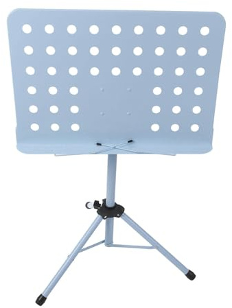 Taidda Atril de Partituras de Altura Ajustable Portátil Plegable para Guitarra Violín, Atril Profesional de Metal ABS Resistente para Músicos Orquestas, de Partituras Orquestales (BLUE)