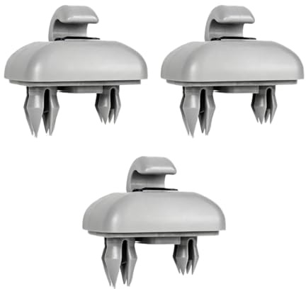3 piezas gris parasol soporte clip para coche interior parasol gancho piezas de repuesto compatible con a4 b8 audi a3 8p audi a4 b7 audi a5 audi q3 audi q5 accesorios fácil instalación