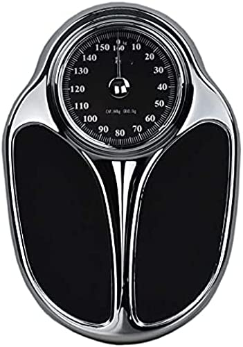PETI Analoge Personenwaage - Bis 160 Kg, Design Vintage Mechanische Personenwaage Batterielos rutschfest, Senioren Kinder Herren Damen,Hilarious123