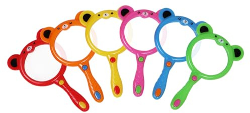 6 lenti di ingrandimento per bambini, 5 mini lente d'ingrandimento per bambini, detective, feste, compleanni, aule, lettura di classe, osservazione scientifica ChierLyn