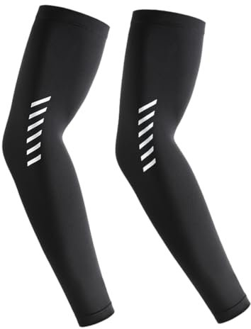 WHYCNJL 1 Par Manguitos UPF 50+ con Protección Solar para Los Brazos Elásticos, Transpirables Antideslizantes y Resistentes a la Formación Bolitas para Deportes al Aire Libre