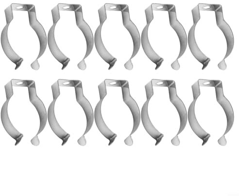 Morsetti a molla in acciaio inossidabile, confezione da 10 ganci resistenti per riporre attrezzi, clip a molla in spugna, adatti per cucina, giardino, garage e patio (25 mm)