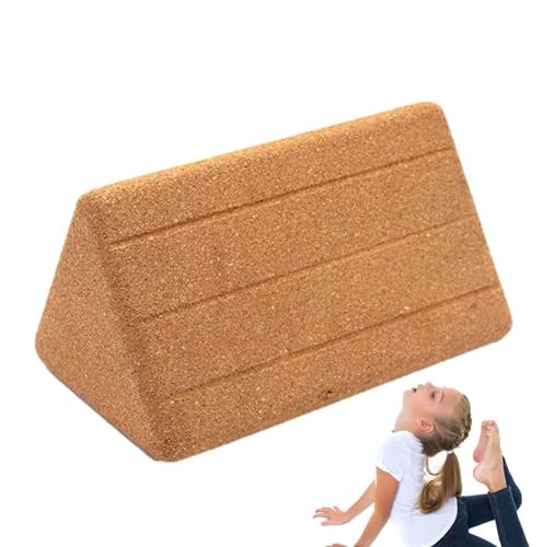 Yogablock aus Kork, dreieckig, natürlich, hohe Dichte und umweltfreundliches Yoga-Zubehör, perfekt für Yoga, Pilates, allgemeine Fitness und Dehnübungen