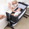 Sinbide Lit bébé cododo - avec Matelas, Mode Bascule pour Bercer Bébé, Lit Bebe avec Matelas de la Naissance, Réglage de la Hauteur, Facile Adapter au lit du Parent (Noir)