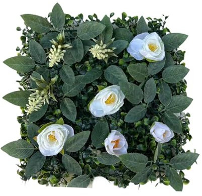 Folpus Panel de Pared de césped, decoración de Pared, Valla, Pantalla de privacidad, Verde Realista, 12 Pulgadas, para Patios, Fiestas, Bodas al Libre