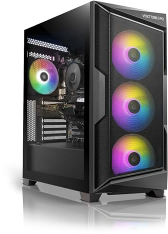 VolttierPC PC Gaming AMD Ryzen 5 5500 6x4.2 GHz | Nvidia Geforce RTX 5060 Ti | 32GB RAM | 1TB SSD NVMe | WiFi 6 + Bluetooth 5.2 | Windows 11 Pro | Ordenador Sobremesa