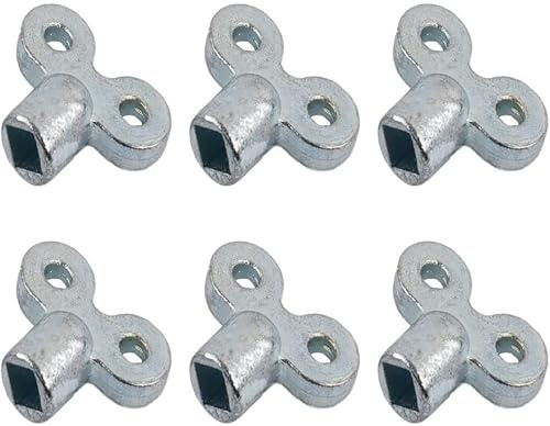 6Pcs Metal Radiator Bleeding Air Valve Key Radiator Bleed Keys Silver 0.2in