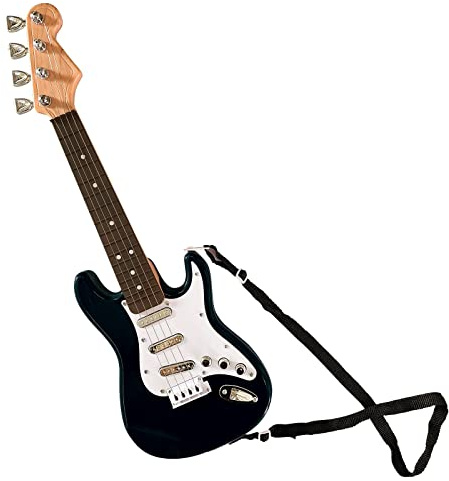 16 inch Guitar Musical Instrument Toy for Kids Boys Girls, 4 Strings Mini Guitar with Strap for Toddlers/ Beginner/ Children (Black)
