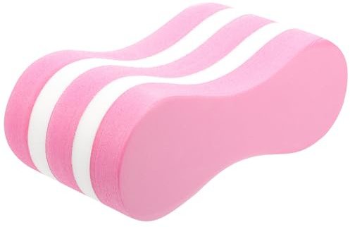 Cabilock Swimming Pull Buoy and Kickboard Set, Five-Layer Thickened Floatation Board for Adults, Pink and White Leg Support Aid for Swimming Training and Stroke Improvement
