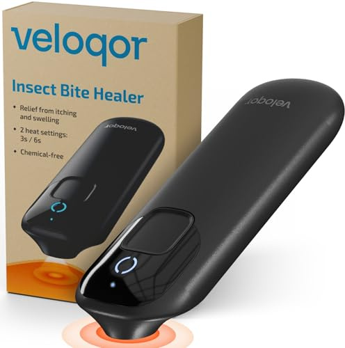 Veloqor Bug & Mosquito Bite Relief Device, Dual-Mode Heat & Night Light