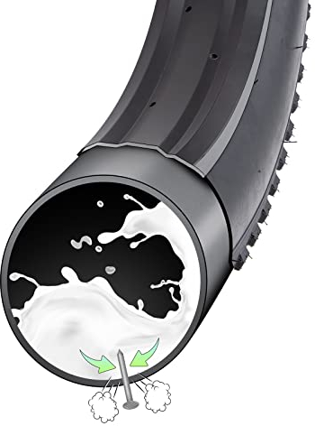 YunSCM 2PCS 47/57-406 Selbstdichtend 20 Zoll Schlauch 20x1.75/1.95/2.10/2.125 AV32mm Valve，pannensicherer，Selbstreparierender，Kompatibel 20 Zoll Fahrradschlauch Verhindern und Reparieren