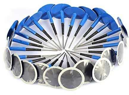 Auto-Reifenreparatur-Patch/Stecker, 24 Stück, für Auto, Motorrad, universal, flach, schlauchlos, Reifenpannen, Reparatur-Set für Pilze und Autoreifen