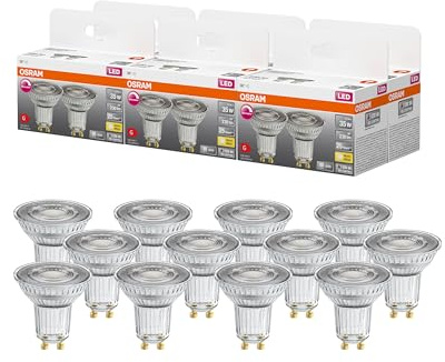 Osram Lamps Superstar Reflektorlampe für GU10-Sockel, klares Glas,Warmweiß (2700K), 230 Lumen, Ersatz für herkömmliche 35W-Leuchtmittel, dimmbar, 6-er Pack
