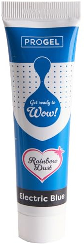 Colorant alimentaire professionnel Rainbow Dust ProGel, bleu électrique 25 g