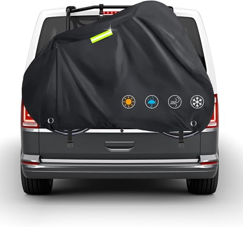 YBYHFAA Housse de VéLo pour Caravane, Housse de VéLo pour Camping-Car ，600d Oxford Housse de Protection pour Porte-VéLos pour 2 Ou 3 VéLos, RéSistante à l'hiver, Protection UV, 210 X 110 X 110 cm