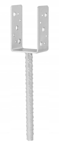 BK SHOP Pfostenträger U-Form zum Einbetonieren | Stützenfuß 70 x 100 x 45 mm | Pfostenanker Verzinkter Stahl 3,5 mm | Bodenanker für Holzpfosten | Pfostenschuh für Terrassen und Zäune