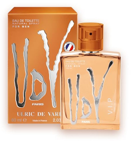 ULRIC DE VARENS - Eau De Toilette UDV VIP - Boisé, Marin, Agrumes Pétillants - Parfum Homme - Vaporisateur - Made in France - 60 ml