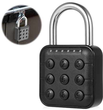 mizikuu Elettronica Lucchetto con password, IP67 Impermeabile Lucchetto Combinazione Metallo Sicuro Lucchetto Serratura Lucchetto Palestra per Zaini, Armadietto, Cassetto