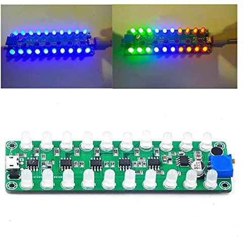 Spectre de musique stéréo LED amplificateur de lumière VU mètre voiture lecteur MP3 lampes