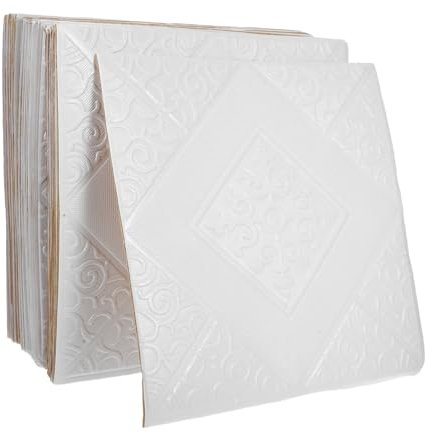 TOPPERFUN 50 Pegatinas De Pared Autoadhesivas Tridimensionales Paneles De Papel Tapiz Autoadhesivos Paneles De Pared Texturizados Papel Tapiz De Ladrillo Calcomanías Autoadhesivas