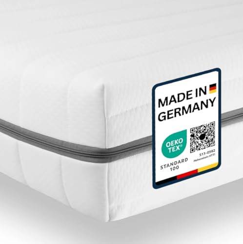 Sleepneo Matratze 80x200 - Ergonomische Kaltschaummatratze - 7-Zonen-Matratze H3 - Oeko TEX Zertifiziert - Waschbarer Bezug - 2in1 Matratzen Härtegrad - atmungsaktiv - Höhe 15 cm