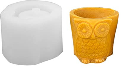 Owl Candlestick Crystal Epoxy Resin Mold Pen Holder Holder Cement Pot Planter Silicone Mold Resin Molds Silicone Large Pyramid