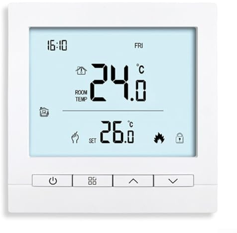 Smart WiFi Thermostat With Touchscreen Interface,Wall Thermostats For Gas Boiler Central Heating Remote Control, Automatic Temperature Controller(WATER)