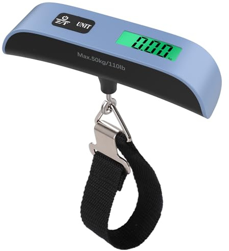 GeeRic Digital Balanza Báscula de Equipaje, LCD Portátil Báscula Maletas Viaje MAX 50 kg/110 LB Báscula de Equipaje Colgante Digital portátil para Viajes