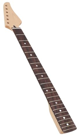 Fockety Elektrisk Gitarrhals, Justerbar Truss Rod Side Dot Inlays Förborrade 10 Mm Tuner Hål 22 Fret Lönnhals, Rosewood Gripbräda med 42 Mm Benmutter, för ST-stil Gitarrbyte