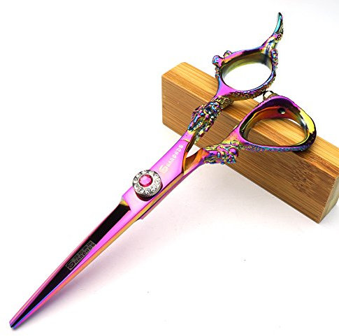 5,5 pollici 6 pollici viola parrucchiere forbici professionali da parrucchiere Barber hand-cutting e sfoltire