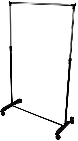 raxter Heavy Duty Clothes Rail with Caster Wheels 90 x 160 Adjustable Metal Garment Clothes Hanging Rails for Bedroom Freestanding Clothing Stand Dress Jacket Coat Rack Storage for Home & Office