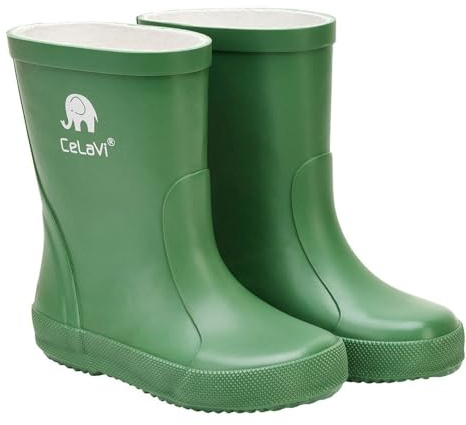 CeLaVi Boy's Rubber Boots, verde, 32 EU