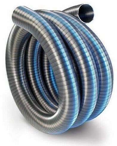 Chimenea flexible de acero inoxidable para chimenea, 100 mm / 1 m