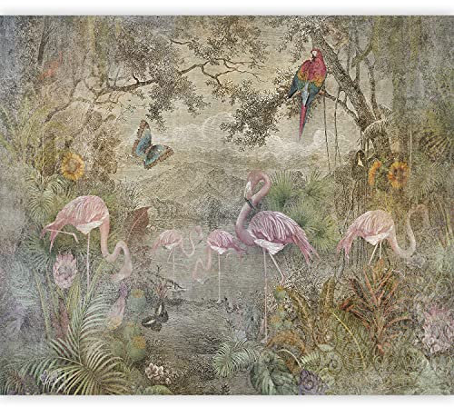 murando Fotomurales Retro 400x280 cm XXL Papel pintado tejido no tejido Decoración de Pared decorativos Murales moderna Diseno Fotográfico Abstracto Vintage Flores Animales g-C-0392-a-a