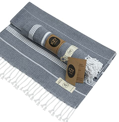 Toalla de mano turca clásica paquete de 2 toallas de mano para cocina y baño, 100% algodón, 45x90 cm, toalla decorativa de baño para manos, cara, cabello, vajilla, cocina y baño (azul marino)