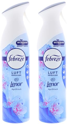 2 x Febreze Lufterfrischer Lenor Aprilfrisch Raumspray je 300ml bekämpft Gerüche