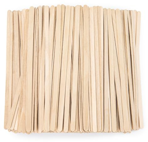 WISYOK 1200 PCS Coffee Stirrers, 5.5 Inch Premium Birch Wooden Sticks, Splinter-Free Smooth Round Ends, Disposable Stir Sticks for Coffee, Cocktails, Office, Home, Coffee Bars