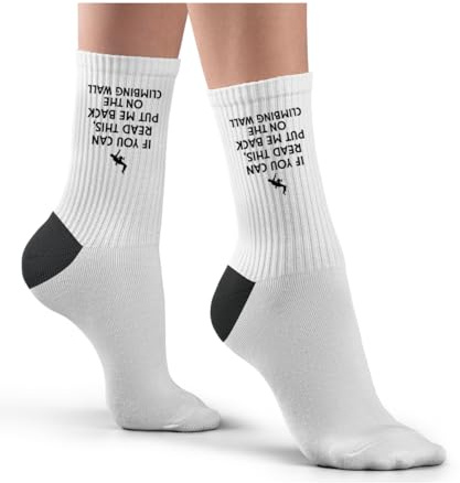 Hippowarehouse If You Can Read This, Put Me Back On The Climbing Wall (Printed Upside Down) Socks Printed Childrens 26.5cm breathable Novelty Sock Gift