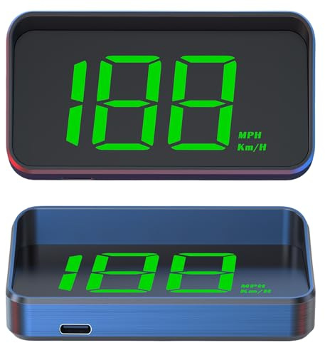 WIYETY Digital hastighetsmätare HUD-varvräknare: GPS Beidou hastighetsmätare, USB-plug-and-play-gränssnitt, vindruteprojektor, varvräknare, kompatibel med alla fordon