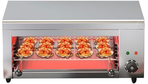 BDJSN Fondoir À Fromage Électrique 2000 W, Gril À Fromage Commercial en Acier Inoxydable 20 L, Contrôle De Température Réglable De 50 À 300 ℃, avec Carter D'huile Indépendant