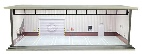 predolo Vitrina de exhibición de Coches a Escala 1/64, Diorama de estacionamiento con LED para Coches de Juguete, Caja de Almacenamiento, Style a