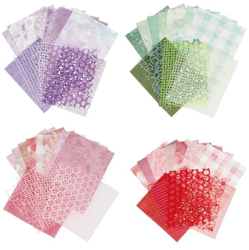 60 piezas de papel texturizado, papel para manualidades, álbumes de recortes, para álbumes de recortes, diarios basura, suministros de diario, suministros de manualidades de papel
