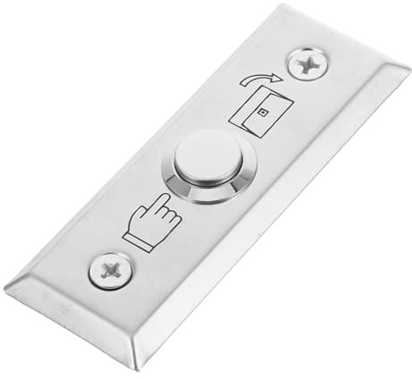 HEMOTON Placa de Pared para Timbre Botón Pulsador de Acero Inoxidable para Control de Acceso, Adecuado para Puertas Exteriores y Entornos Laborales