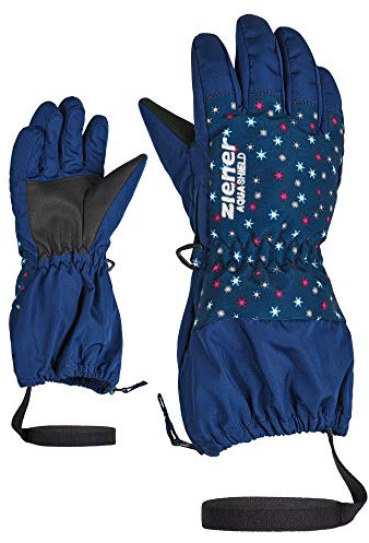 Ziener Mädchen Ski-Handschuhe/Wintersport, Wasserdicht, Atmungsaktiv LEVIO AS, Snowflake Print, 104, 801976