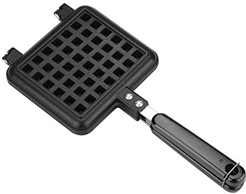 Heaveant Waffelpfanne, Quadratische Sandwichmaker, Waffeleisen mit Antihaftbeschichtung, Grillpfanne Zum Braten von Eiern, Brot, Home Küche Frühstücksmaschine (31.5 cm x 14 cm)